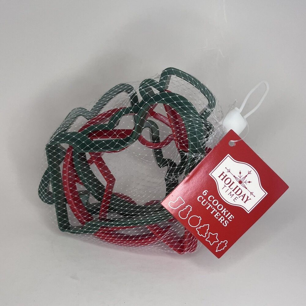 Holiday Time Cookie NCutters Plastic Six Different Design New in Bag - offers we